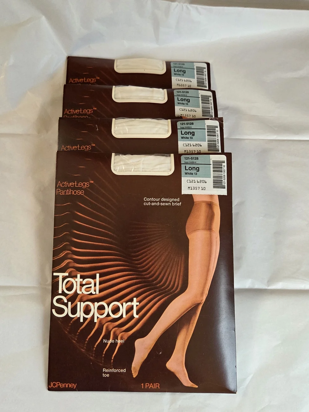 Vtg Jc Penny White Pantyhose